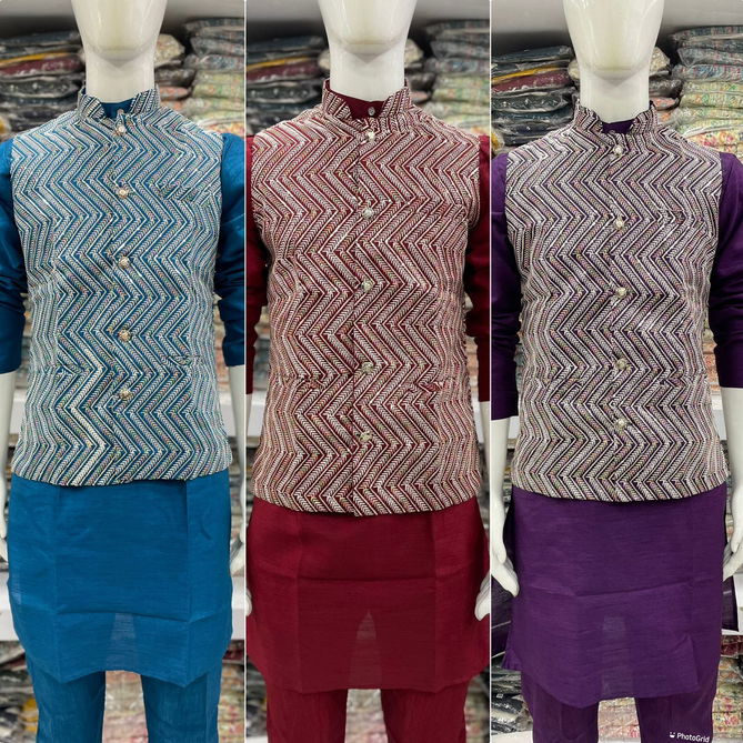 Manyavar Modi Jacket Kurta Pajama Catalog